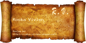 Roska Vivien névjegykártya